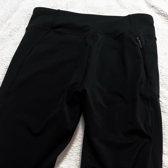 Under Armour Capri Leggings Heat Gear Black Blue Small Pull On Athletic Stretchy - Picture 8 of 8